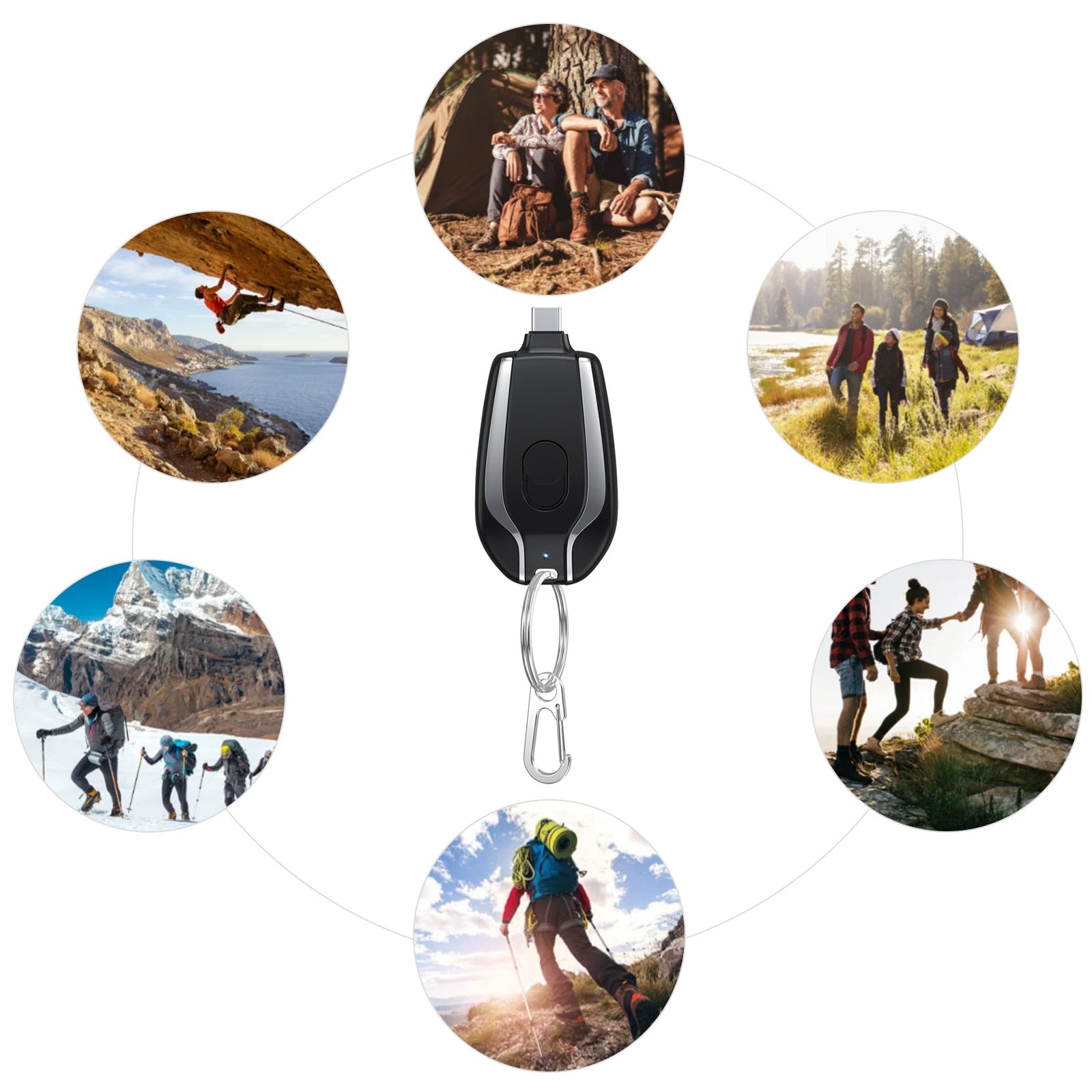 【LAST DAY SALE】Mini Keychain Power Bank (1500mAh)