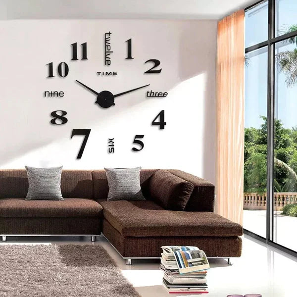 【LAST DAY SALE】TimeCraft™ - Modern Decoration Large 3D DIY Wall Clock Stickers