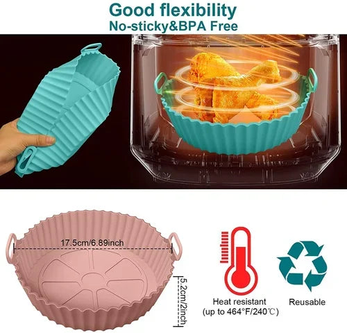 【LAST DAY SALE】BakeMate™ - Air Fryer Reusable Silicone Baking Tray