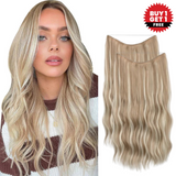 【LAST DAY SALE】Invisible Halo Hair Extensions - Strong and indestructible (Buy 1 Get 1 Free)