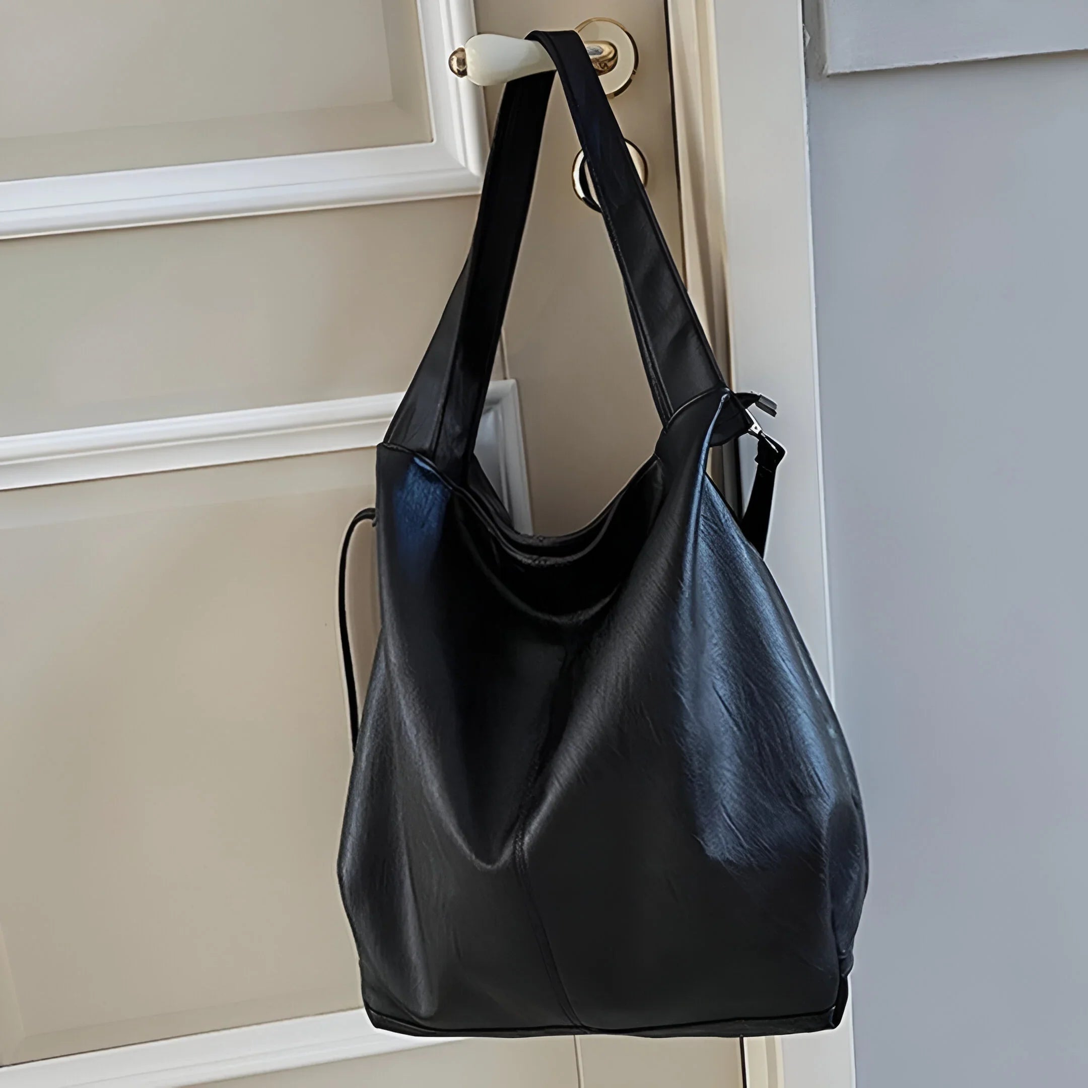 Vintage-Inspired Leather Tote Bag