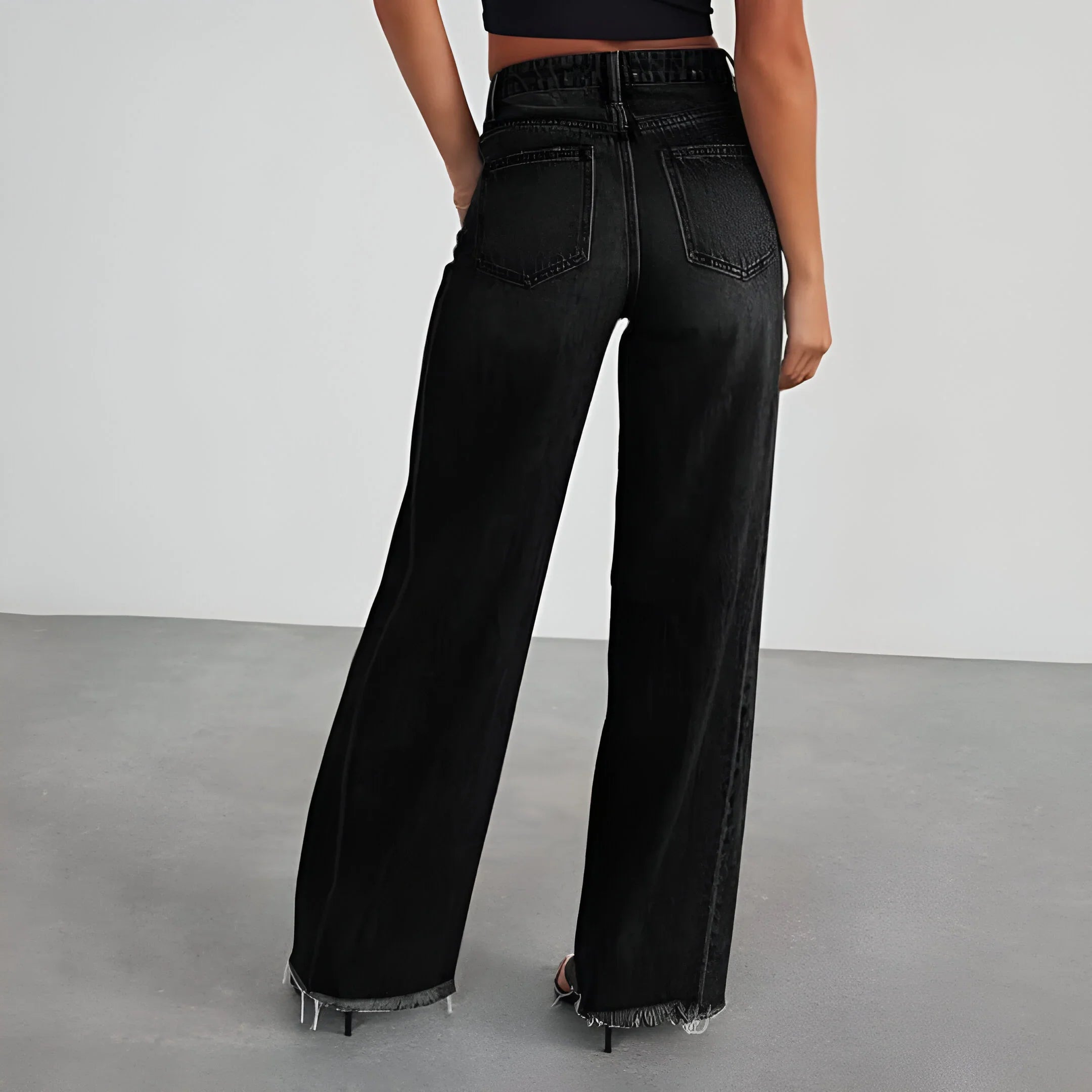 Women's High-Waisted Wide-Leg Denim Jeans