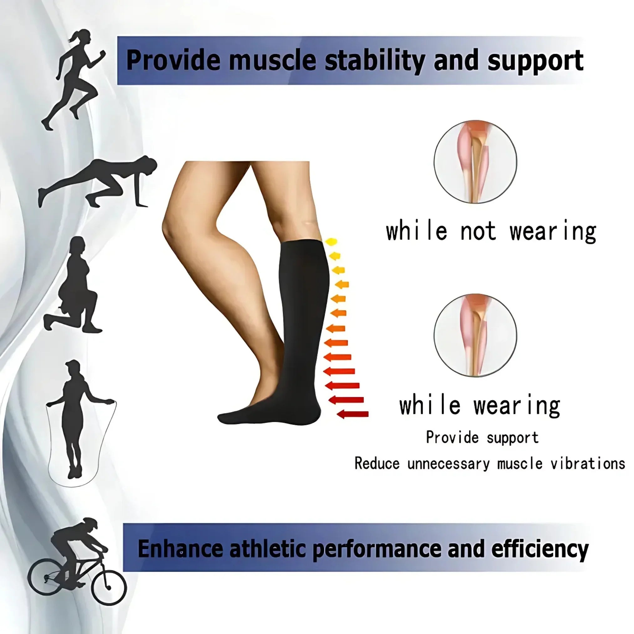 6-Pair Compression Socks for Daily Comfort
