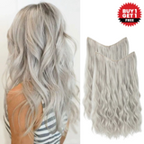 【LAST DAY SALE】Invisible Halo Hair Extensions - Strong and indestructible (Buy 1 Get 1 Free)