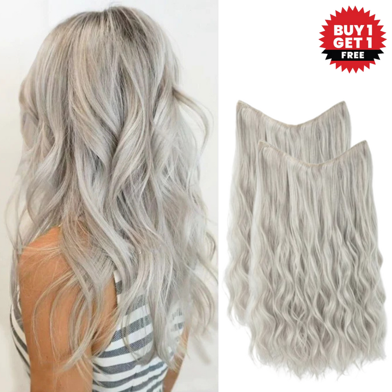【LAST DAY SALE】Invisible Halo Hair Extensions - Strong and indestructible (Buy 1 Get 1 Free)