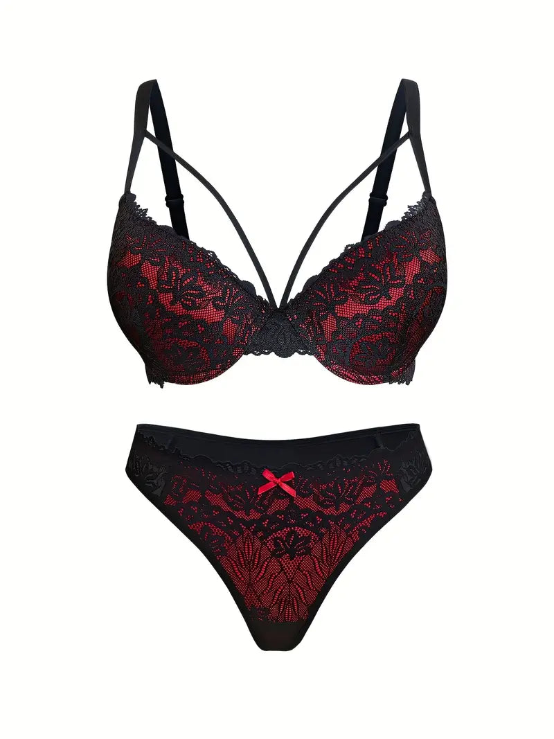 Elegant Lace Detailing Lingerie Set – Comfortable & Breathable
