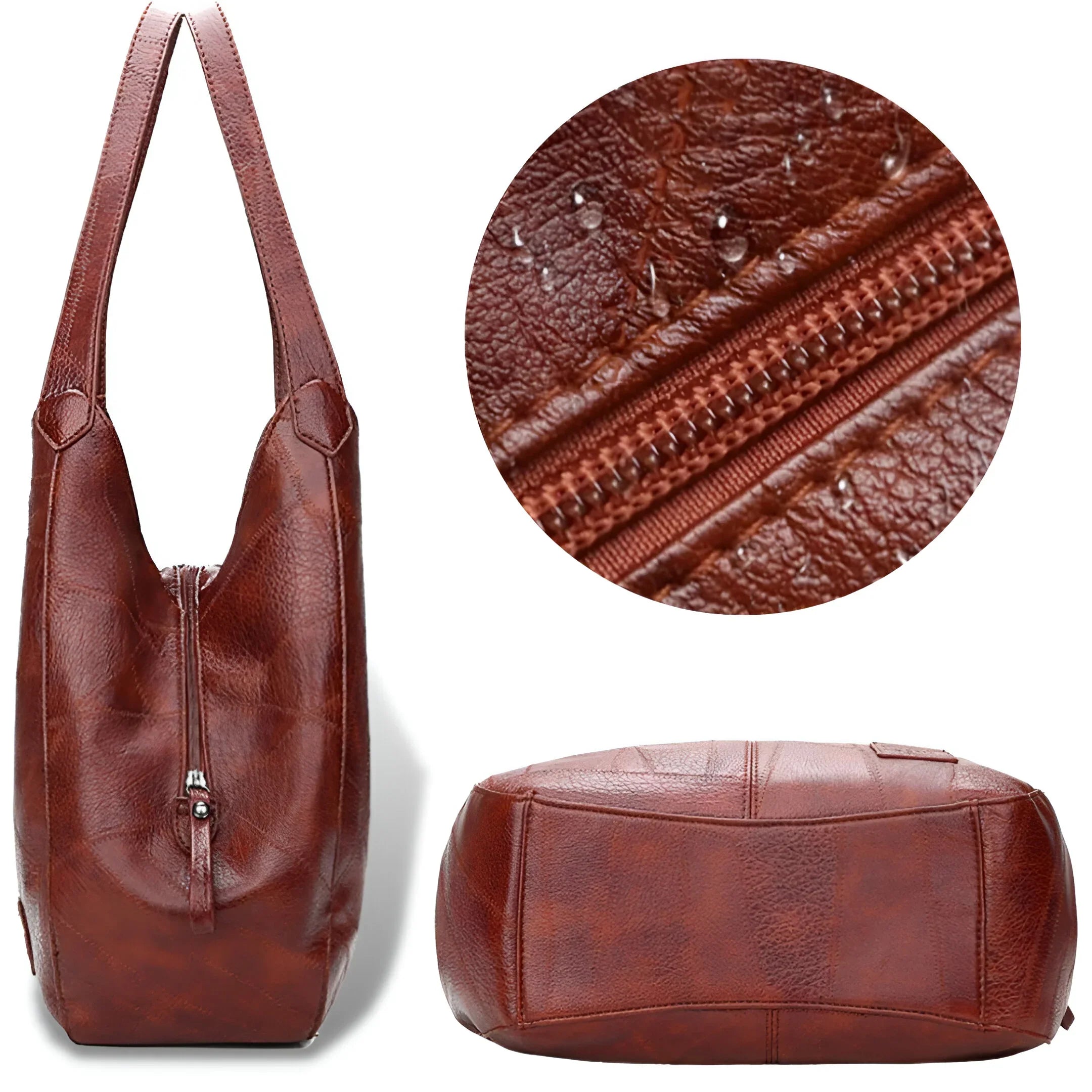 Women's Vintage Large Shoulder Leather Bag