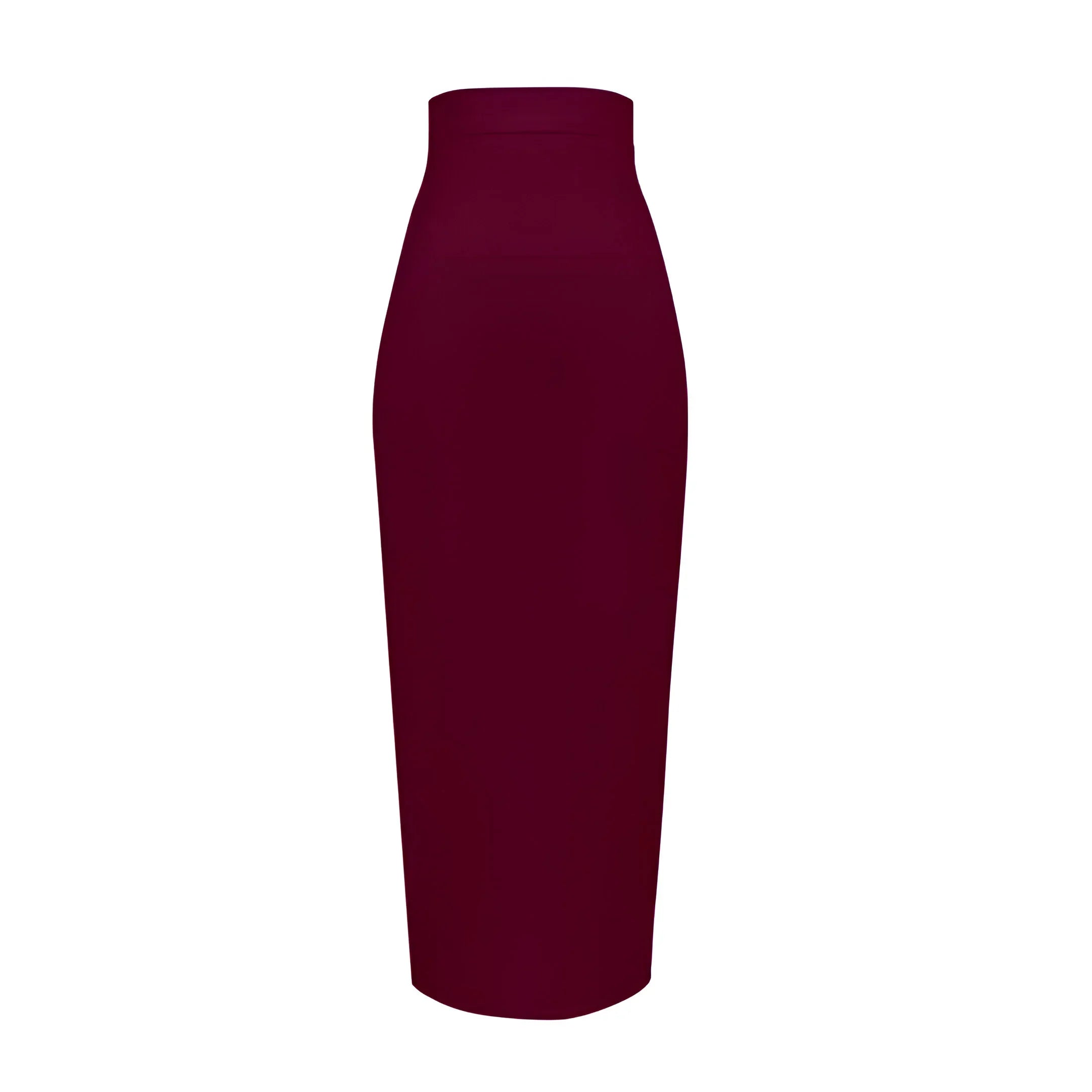 Elegant high-waist bodycon midi skirt