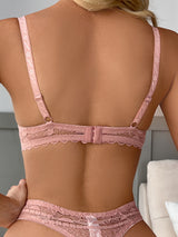 Chic French Lace Lingerie Set – Feminine Deep V Design