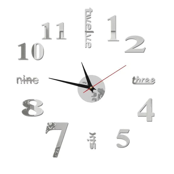 【LAST DAY SALE】TimeCraft™ - Modern Decoration Large 3D DIY Wall Clock Stickers