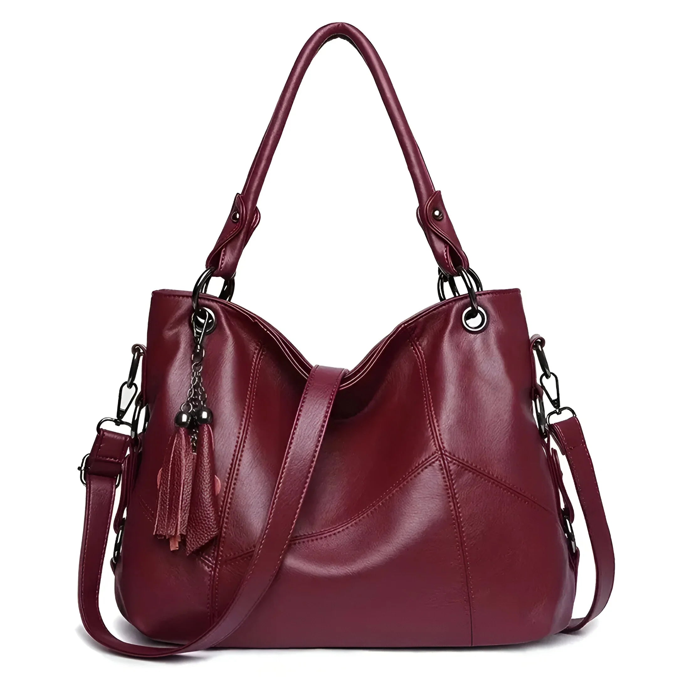 Stylish Tassel-Decorated Shoulder Bag