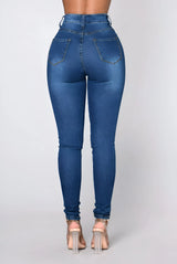 High-Waist Stretch-Jeans