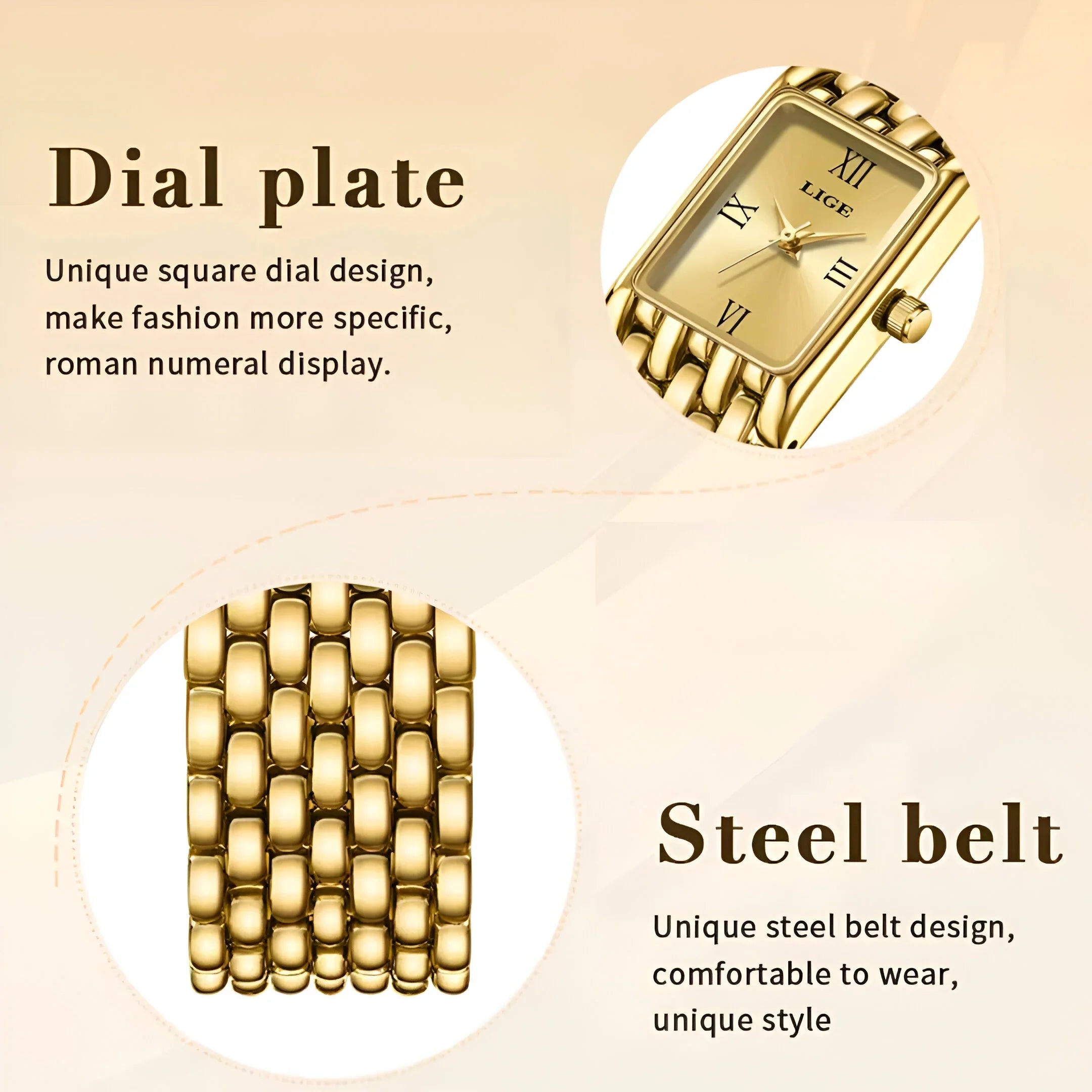 Women's Classic Rectangular Mesh Band Watch