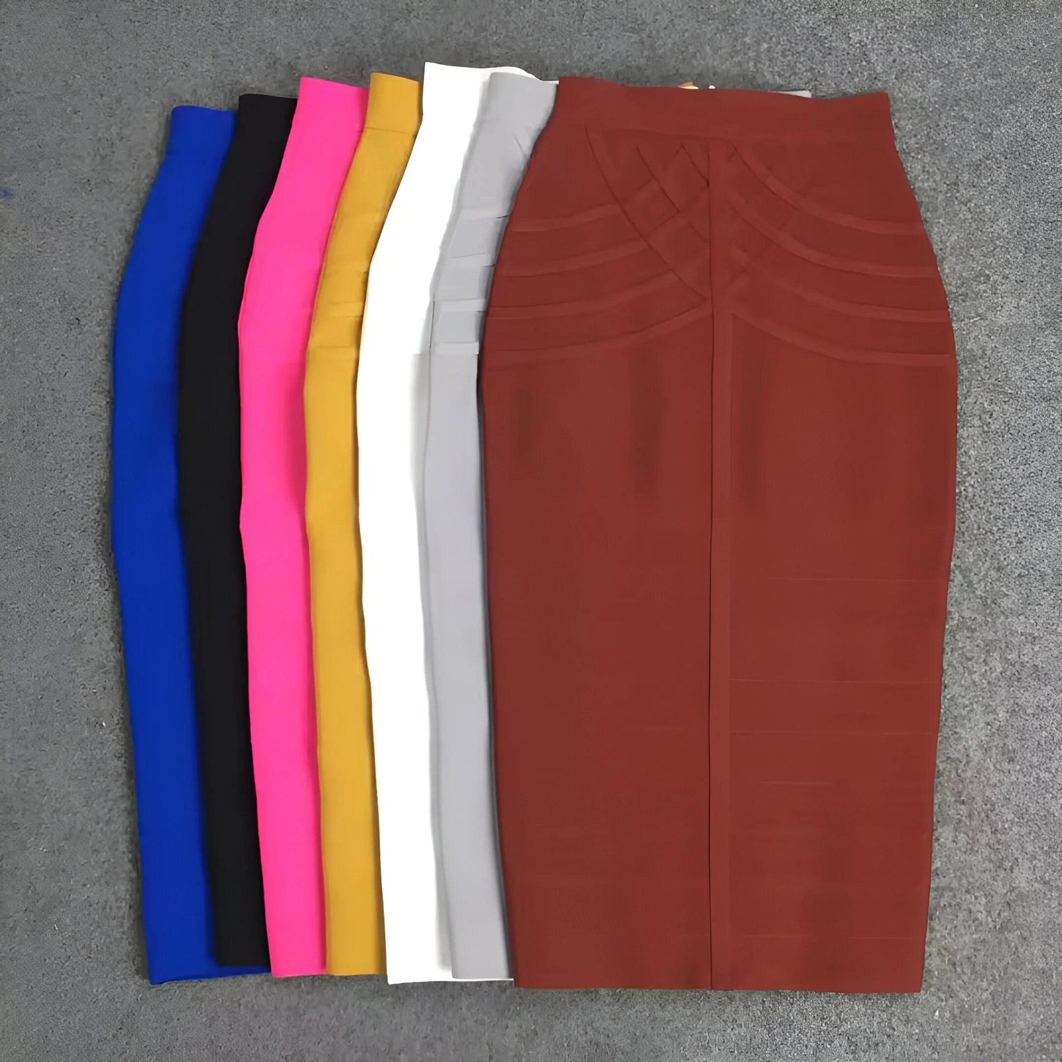 Women's vintage bandage midi skirt