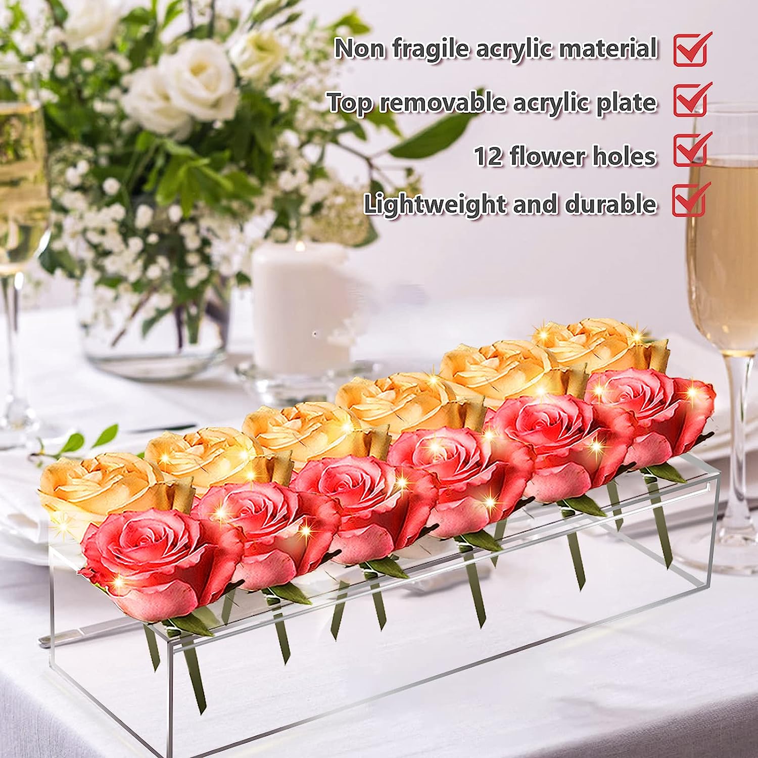 【LAST DAY SALE】Clear Acrylic Flower Vase