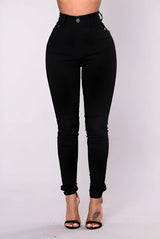 High-Waist Stretch-Jeans