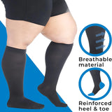 Plus Size Compression Socks for Sports & Fitness