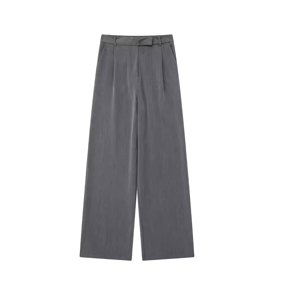 Women's high-waisted vintage zipper pants