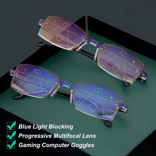 【LAST DAY SALE】ColorLight - Progressive Blue Light Reading Glasses