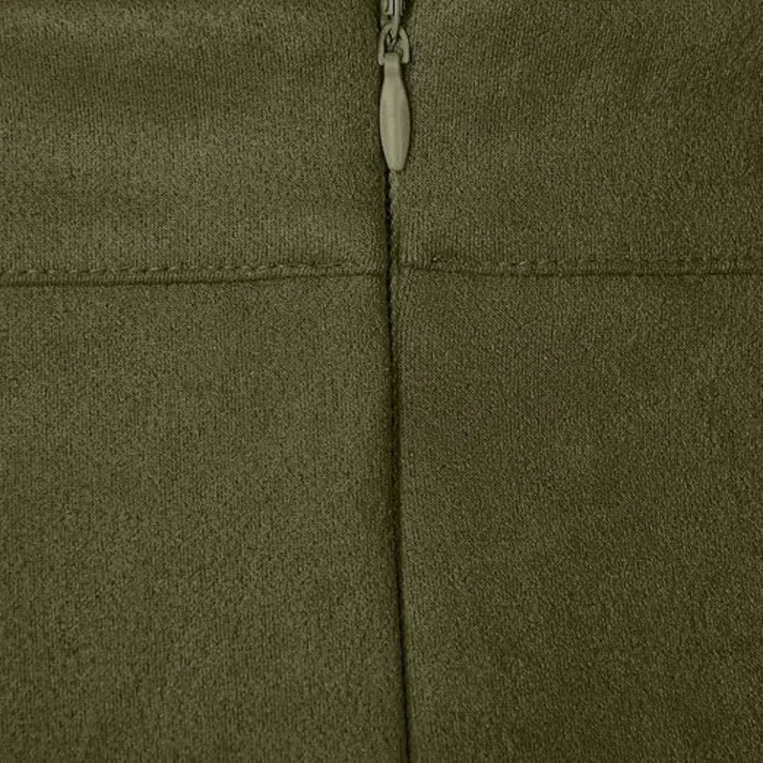Women's high-waist faux suede mini skirt