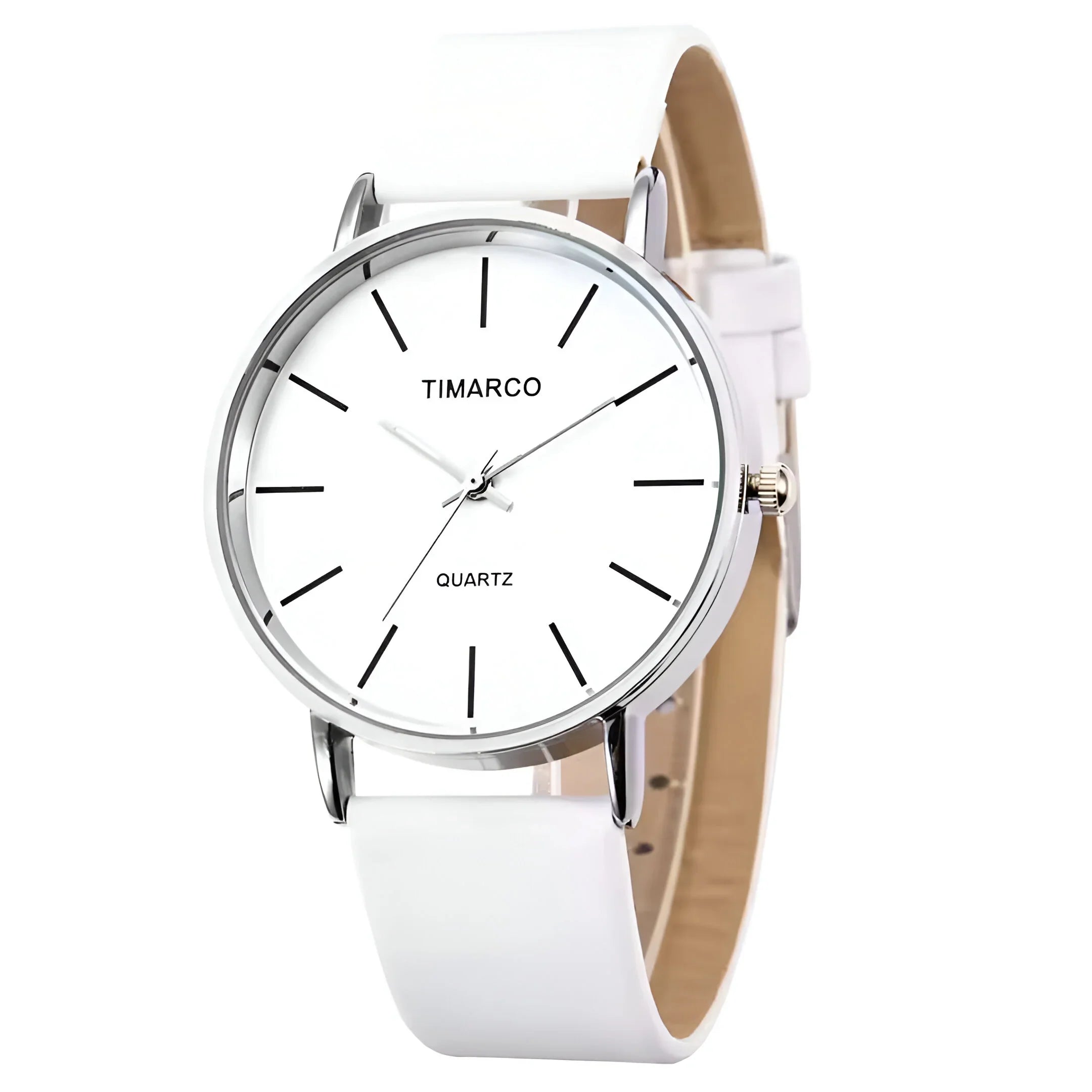 Women's Stylish Leather & Steel Quartz Watch