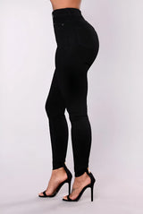 High-Waist Stretch-Jeans