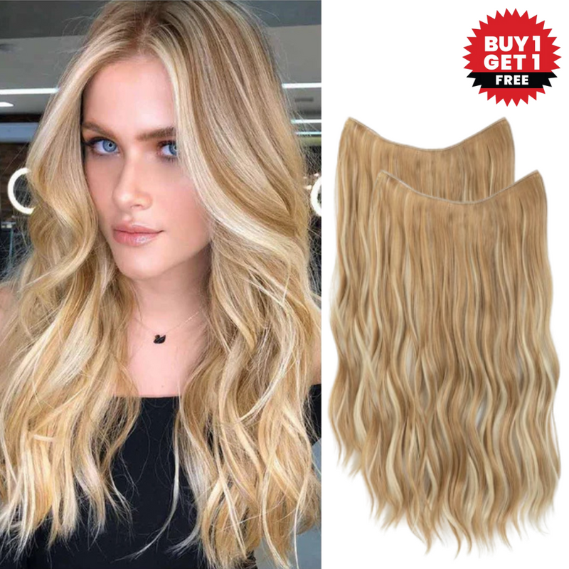 【LAST DAY SALE】Invisible Halo Hair Extensions - Strong and indestructible (Buy 1 Get 1 Free)