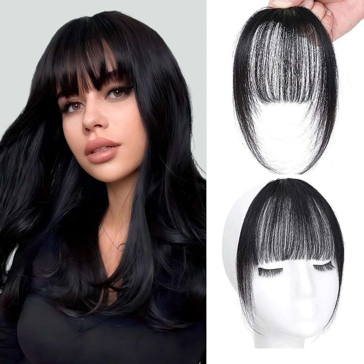 Human Hair Wispy Clip-in Bangs | Light & breathable