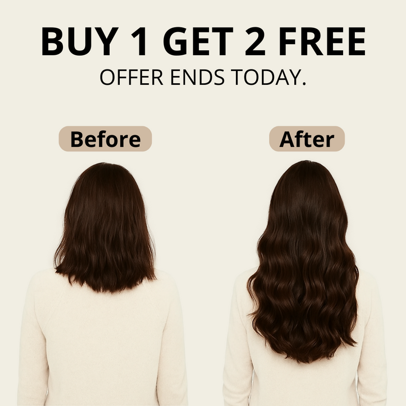【LAST DAY SALE】Invisible Halo Hair Extensions - Strong and indestructible (Buy 1 Get 2 Free)