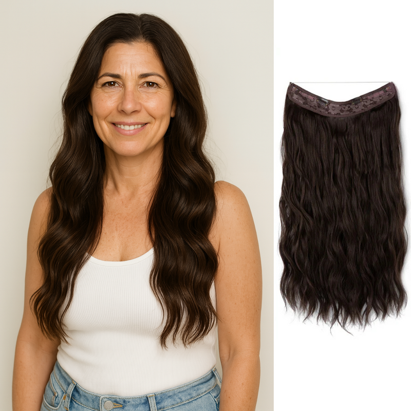 【LAST DAY SALE】Invisible Halo Hair Extensions - Fuller Hair in 60 Seconds