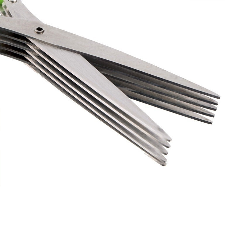 【LAST DAY SALE】5 Blade Kitchen Salad Scissors