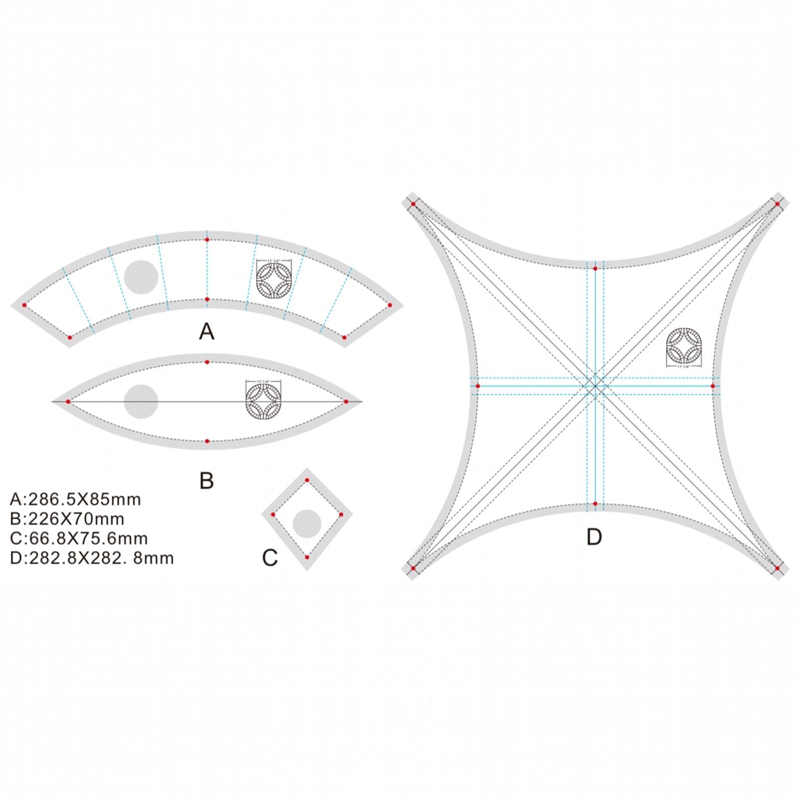 【LAST DAY SALE】Template Sewing Patchwork Quilting Ruler