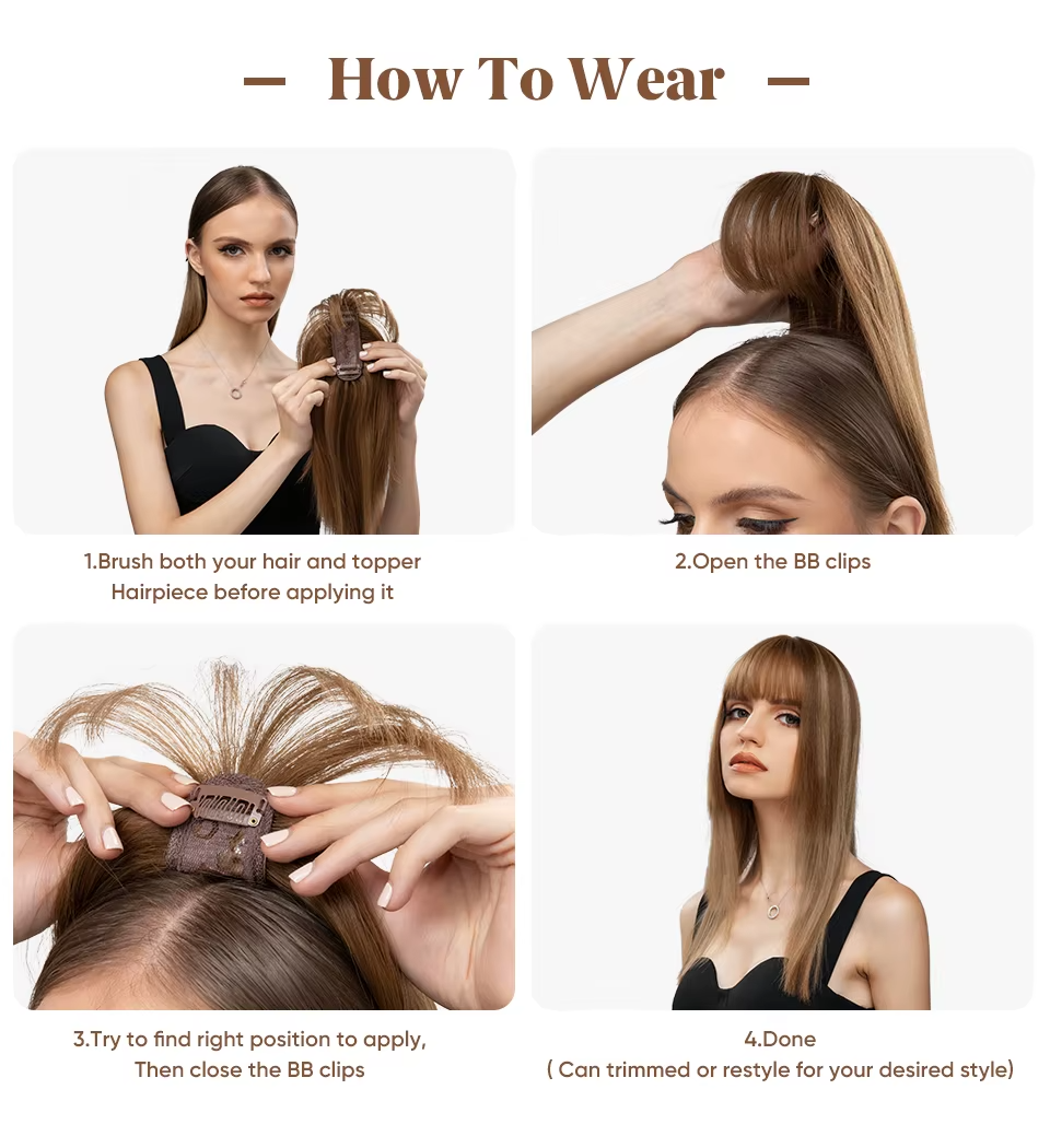 Hair Topper with Bangs | Fuller Hair Instantly