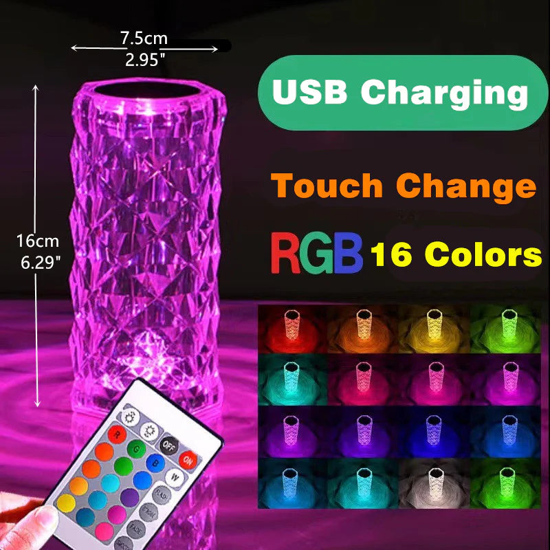 【LAST DAY SALE】RoseShine™ - Crystal Rose Night Lamp