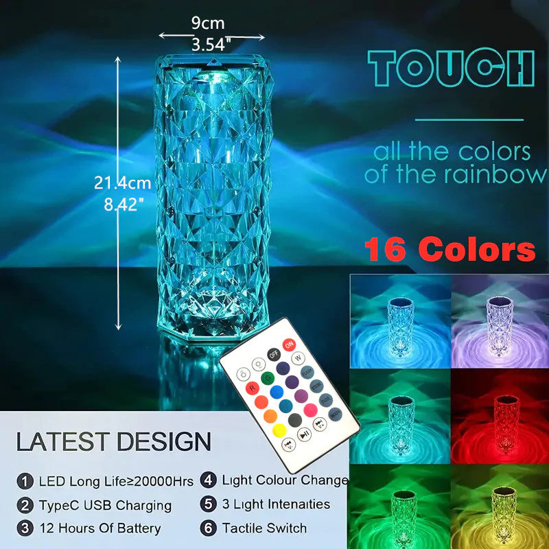 【LAST DAY SALE】RoseShine™ - Crystal Rose Night Lamp