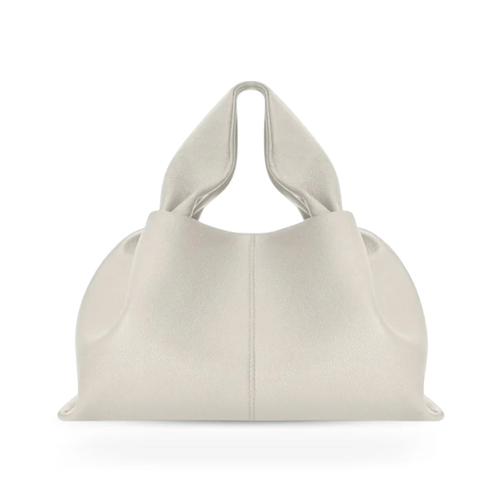 Soft Leather Shoulder Bag with French Texture