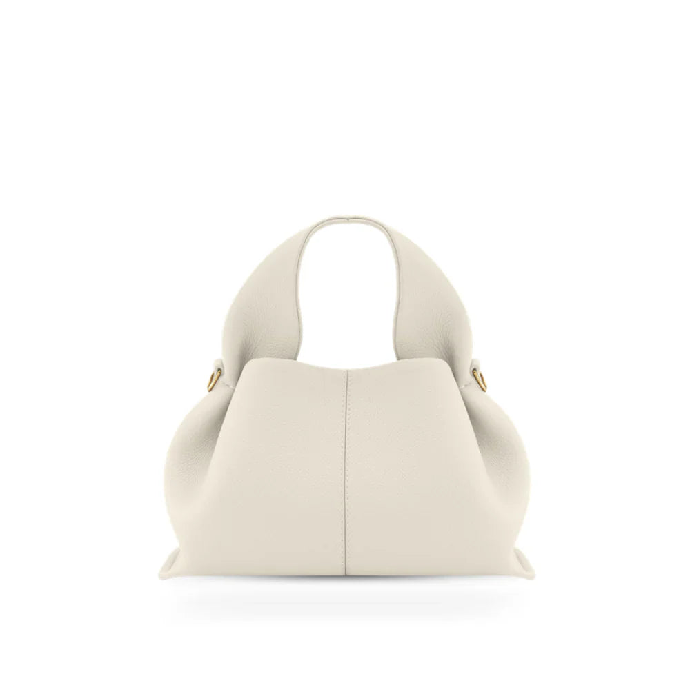 Soft Leather Shoulder Bag with French Texture