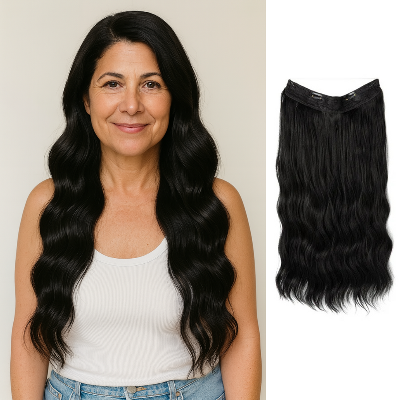 【LAST DAY SALE】Invisible Halo Hair Extensions - Fuller Hair in 60 Seconds