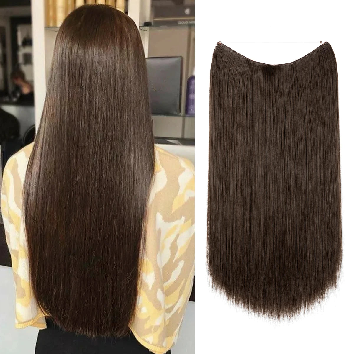 Straight Invisible Hair Extensions - Strong and indestructible