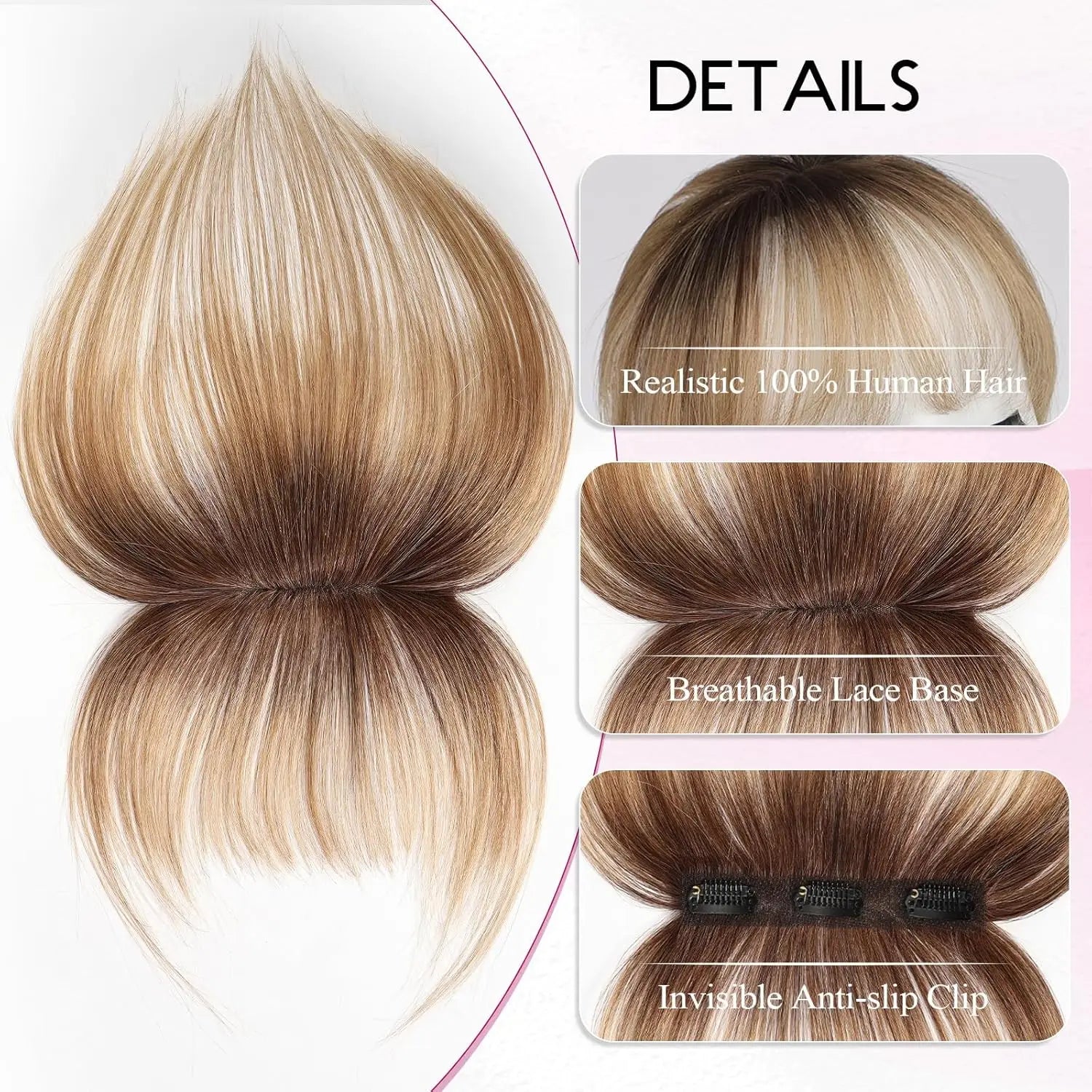 Clip-in Human Hair French Bangs | 100% Real Human Hair
