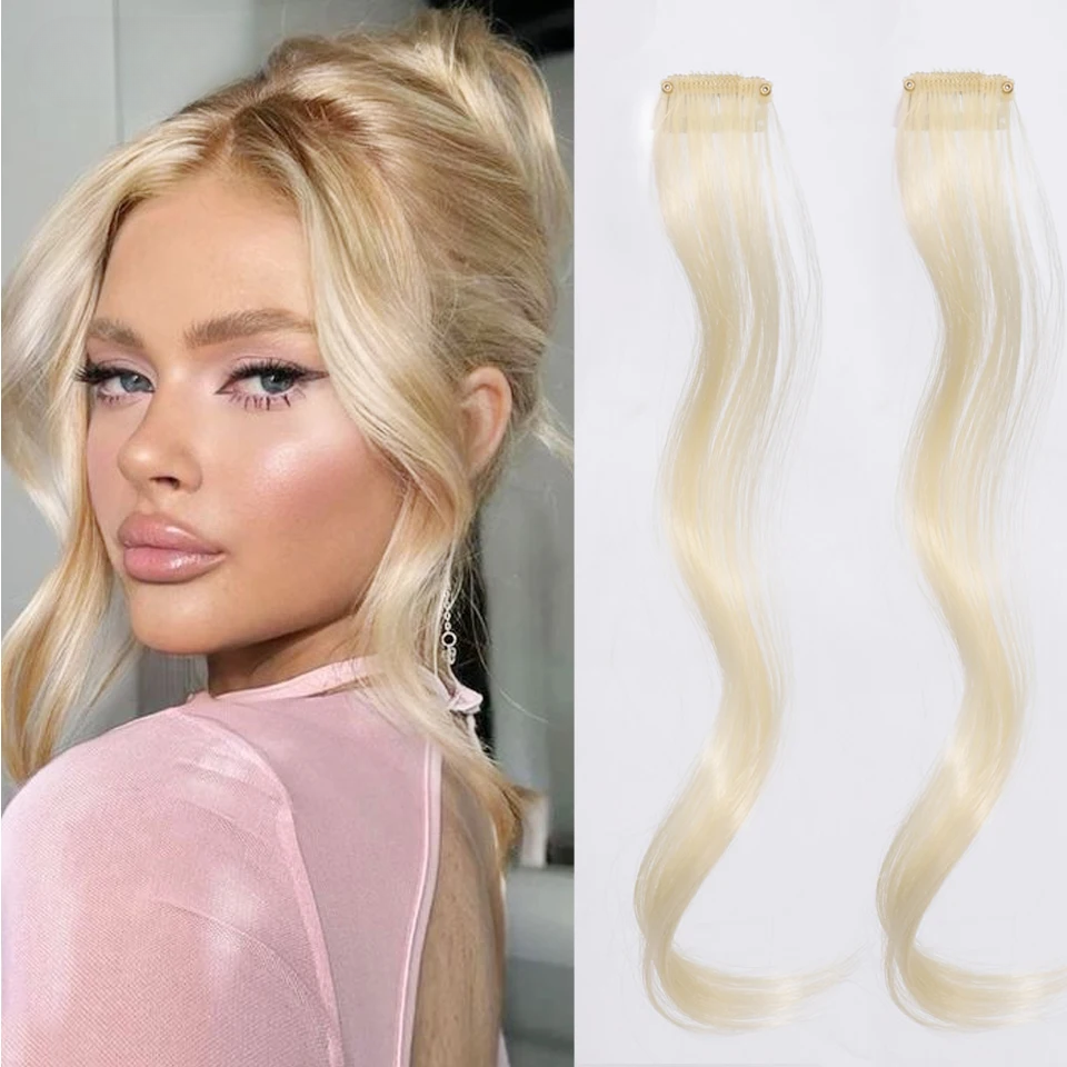 Curly Clip-on Side Air Bangs | Wavy Curly Clip-in Bangs