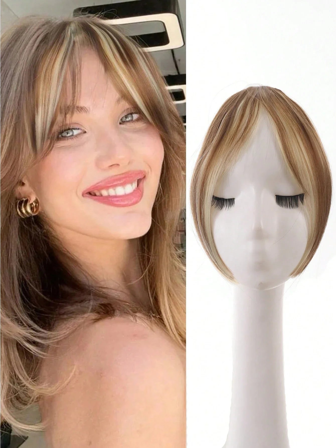 French Middle-Part Clip-In Bangs | Natural & Seamless