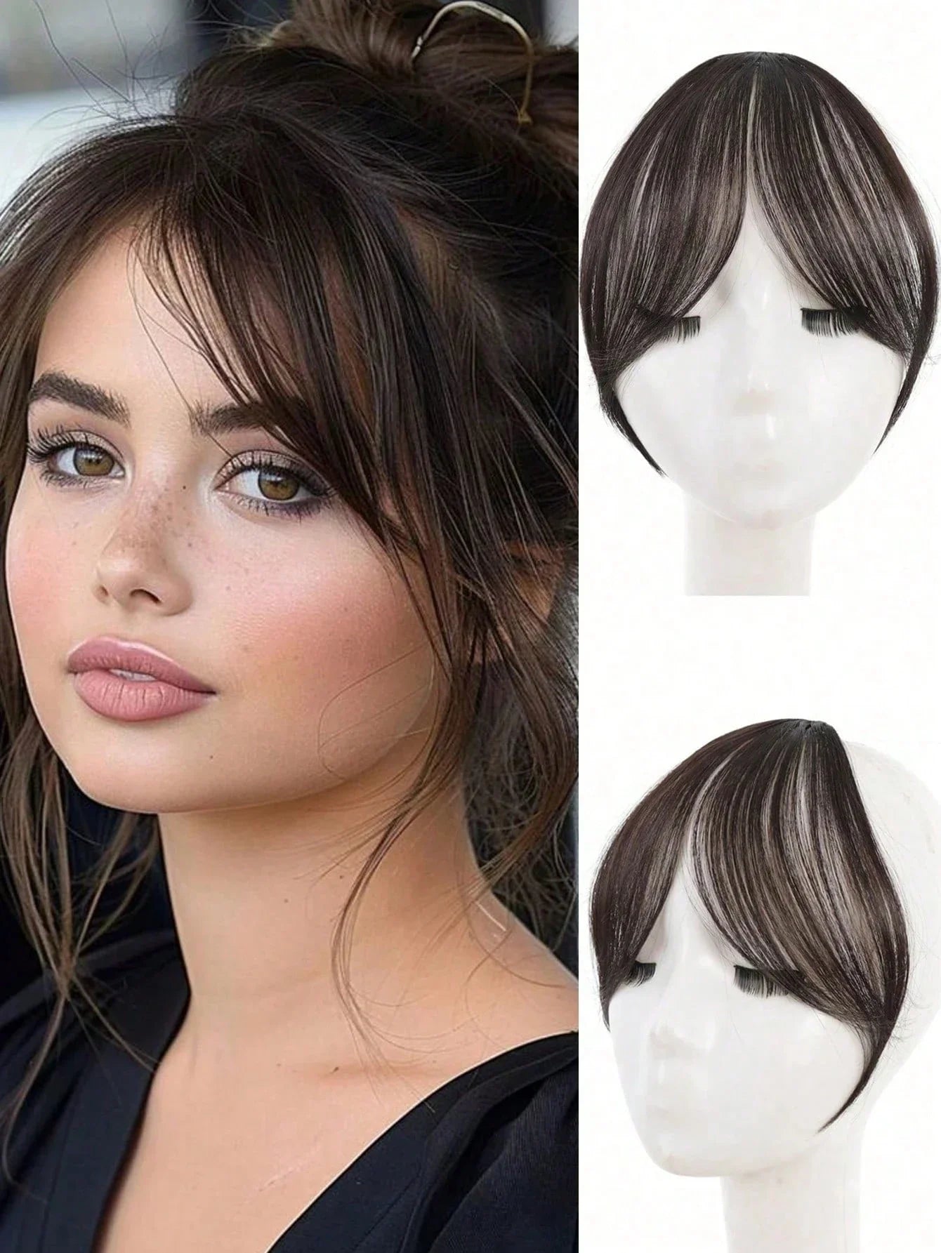 French Middle-Part Clip-In Bangs | Natural & Seamless