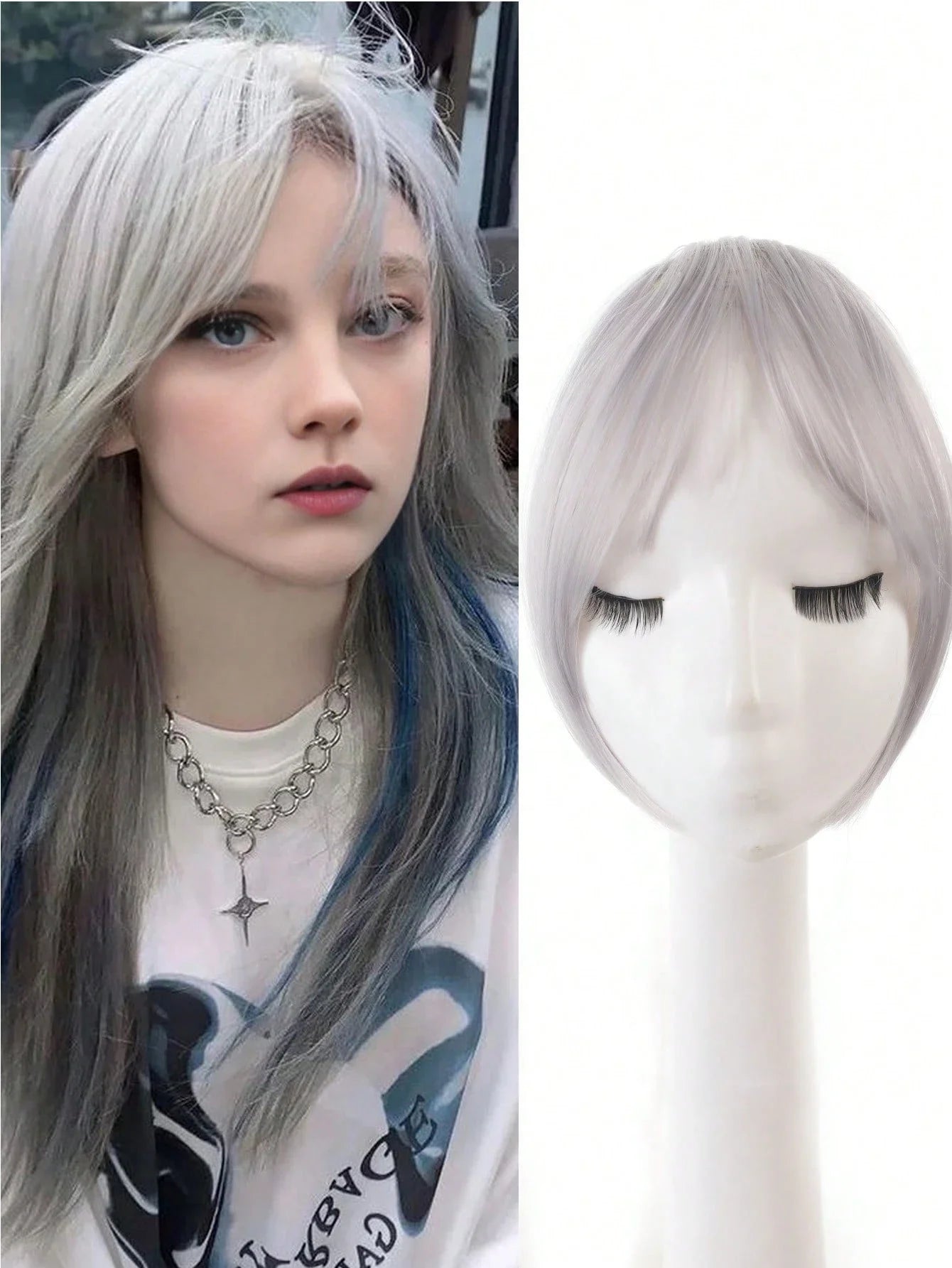 French Middle-Part Clip-In Bangs | Natural & Seamless