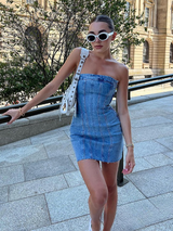【LAST DAY SALE】Blue Denim Mini Party Dress