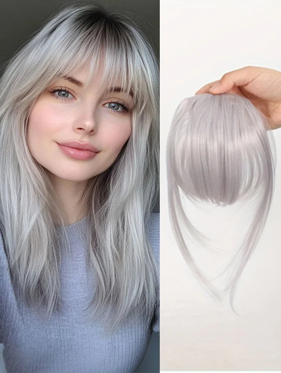 Synthetic Hair Clip-In Bangs | Natural Bangs for Women