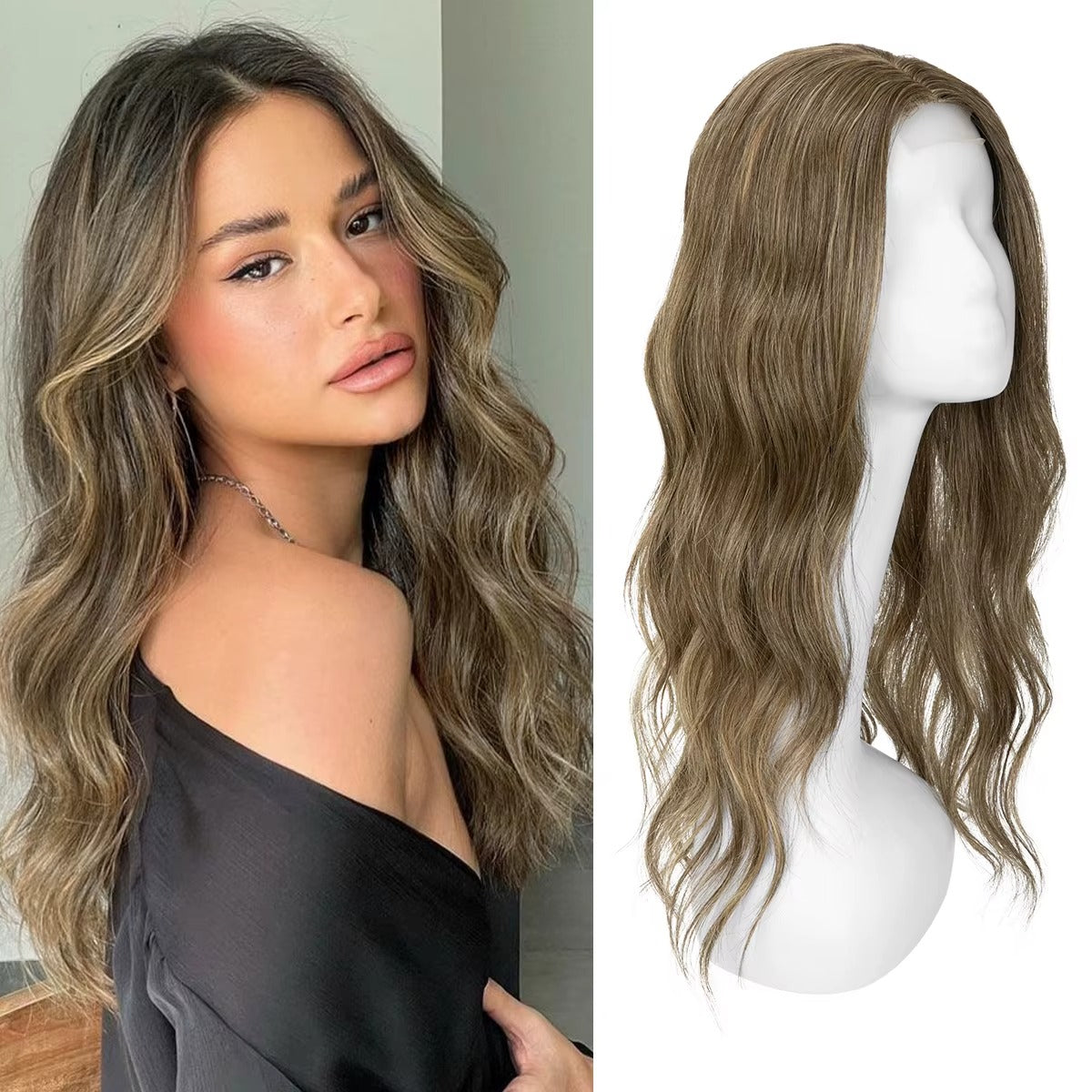 6.5" x 6.5" NOMARDIC Premium Lace Front Wavy Hair Topper