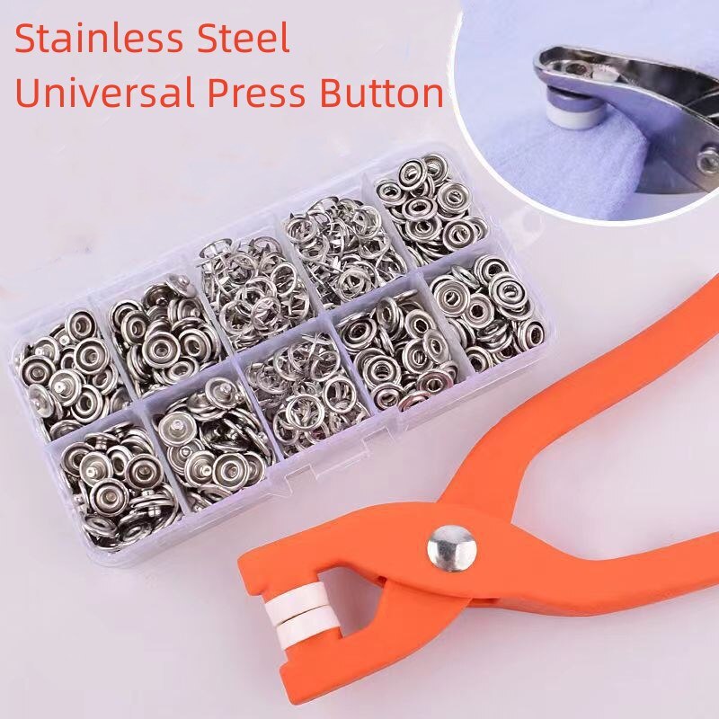 【LAST DAY SALE】Metal Snap Buttons with Fastener Pliers Tool Kit