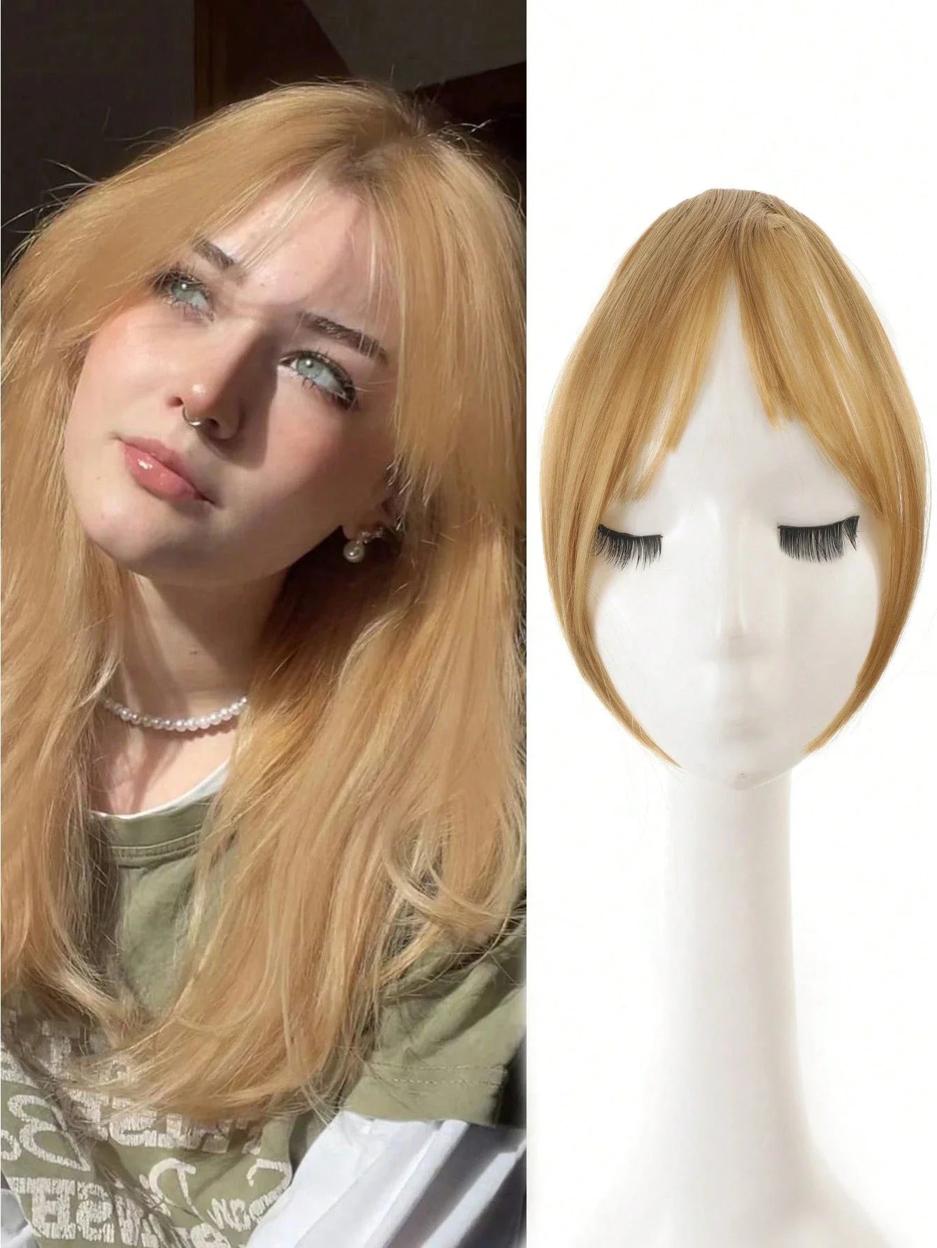French Middle-Part Clip-In Bangs | Natural & Seamless