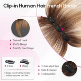 Clip-in Human Hair French Bangs | 100% Real Human Hair